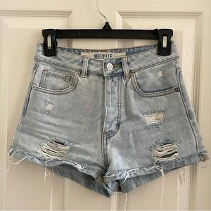 BRANDY MELVILLE DENIM CUFFED SHORTS